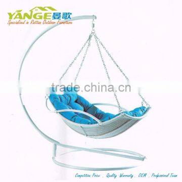 adult outdoor rattan round garden swing bed