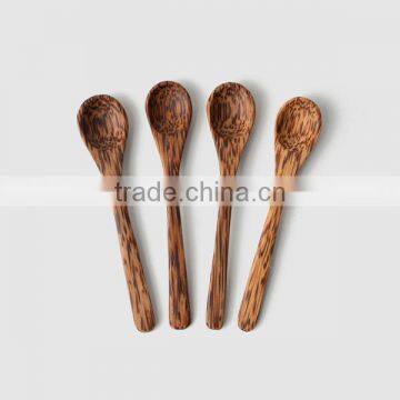 Coconut Wood Small Scoop, Set of Four photo-2