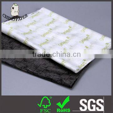 20*20 inches white paper with grey logo tissue paper