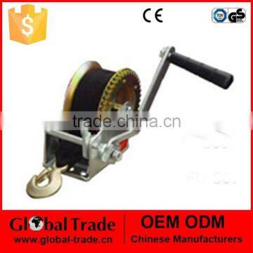 Geared Hand Winch 800lbs / 360kg Capacity With Webbing Strap New Tool , Manual Winches T0052