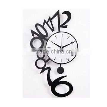 Black metal simple wall digital clock(GZH-61)