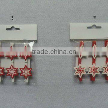 Christmas wooden peg decoration JA01-W5036