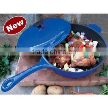 China housewares enamel coating cast iron cookware