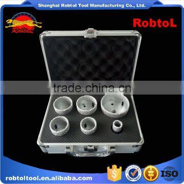 M14 Vacuum Brazed Diamond Core Drill Bits Set Kit Dry Wet Grinder Hole Saw Boring Granite Marble Ceramic Tile Porcelain Stone