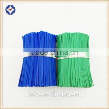 Packaging Materials Single Wire Flat Plastic Coated Twist Tie photo-2