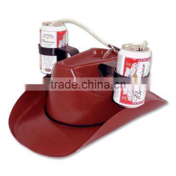 Cowboy Drinking Hat Beer / Soda, Burgundy - Football Games, Parties, Holidays photo-2