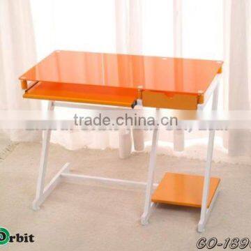 Glass computer desk