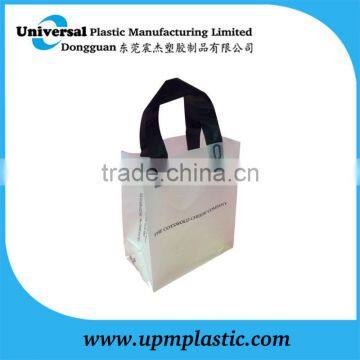 Hot Sale White Film Flexo Printing Flexile Handle Plastic Bag photo-2