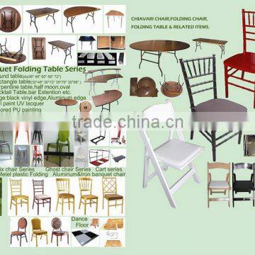 plywood hotel banquet folding tables and chairs