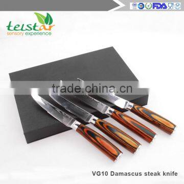 4.5-inch Japanese VG-10 67 Layers Damascus Premium Steak Knife (4 Sets) photo-3