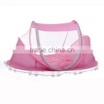 1pcs Portable Foldable Baby Kids Infant Bed Dot Zipper Canopy Mosquito Net Tent Free Shipping