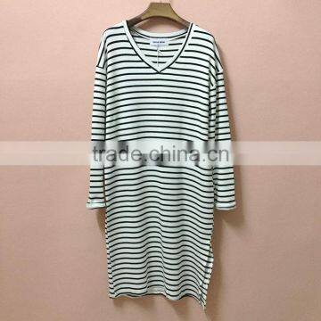 t shirt women 2016 new design,yarn dye stripes custom t-shirt,casual t shirt