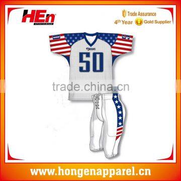 Hongen apparel Wholesale custom designed American football jersey in sublimation print Factory direct sale rugby jersey