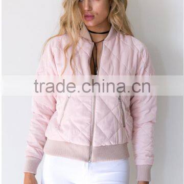 New in Style Woman Soft Shell Jacket Quilted Bomber Jacket Wholesale photo-2