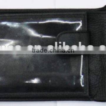 Fashion Black Napa Genuine Leather Purse Money for Men photo-6