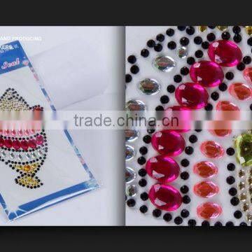 Free Sample Self Adhesive Diamond Rhinestone Decorative Sticker Gems Crystals Sticker photo-4
