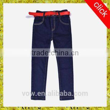 2015 Fashion style blue Children jeans, jeans pant for girls,wholesale cheap price