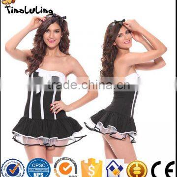 Factory Price Plus Size White Maid Cosplay Full Sexy Photos Women Lingerie
