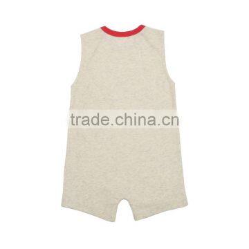 Sleeveless Baby Summer Romper Little Car Applique Infant Baby Onesie Romper photo-2
