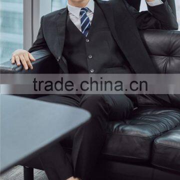 OEM Wholesales Men Wear Uniform Black Fashion Mens Office Suits photo-5