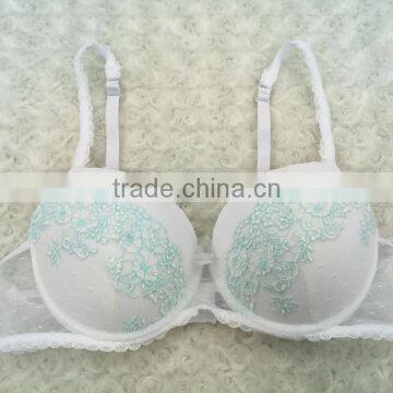 Hot Sexy White Women Bra and Panty Set Transparent Underwear photo-2
