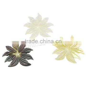 Natural Freshwater Shell Beads Flower Custom Beads Engraved Custom Custom Engraved Metal Beads photo-2