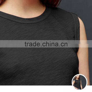 Custom 100% Cotton Vest Women Plain Tank Top Wholesale in Guangzhou photo-6