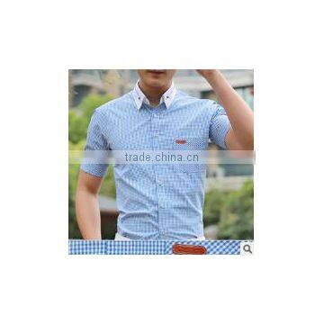Men Short Sleeve Plaid Boys Casual Cotton Hawaiian Young Fashionable Elongated t Shirt for Men photo-6