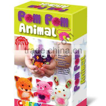 Make your pom pom Animal doll child toys diy toy Arts & crafts