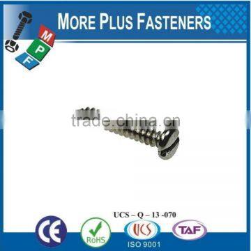 Made in Taiwan ISO 1481A2 Slotted Pan Head Tapping Screws Stainless Steel Cone Point DIN 7971 C photo-5