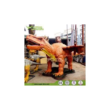 Amusement Park Equipment Animatronic Dragon Replica