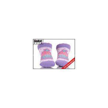 Luvable Infant Purple Newborn Baby Socks Cute Cartoon Pattern Kids Socks