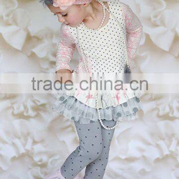 Hot Sale Polka Dots Embroidery Remake Kids Wholesale Clothes photo-3