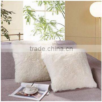 2014 Xinbo solid long hair plush fleece cushion cover