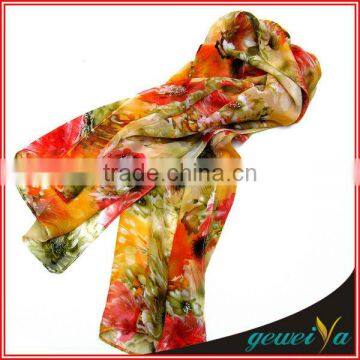 Plants Printing Chiffon Polyester Vietnam Scarf