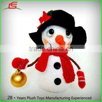 Beautiful Stuffed Snowman Plush Toy Christmas Gift For Kids Crochet Doll