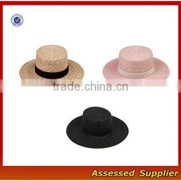 YXH4/ 2017 Hot Colorful Boater Straw Hat/ High Quality Wholesale Summer Straw Hat