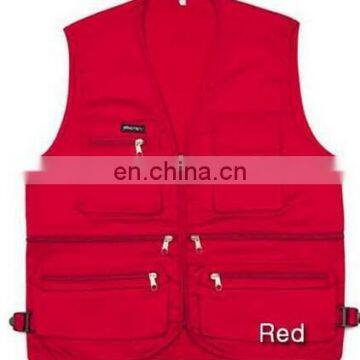 Red Orange Gray Black Fishing Vest