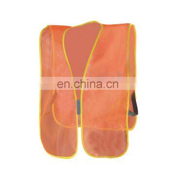 Safety Mesh Orange Vest Elastic band