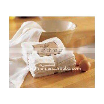 wholesale high quality plain white cotton flour sack tea towel