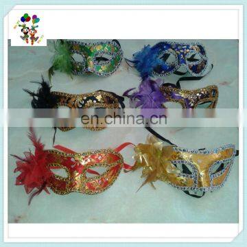 Ladies Carnival Party Feather Venetian Masquerade Masks HPC-0494