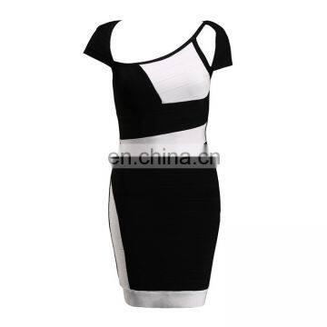 90% rayon 9% nylon 1% spandex bandage dress fashion mature ladies dress model