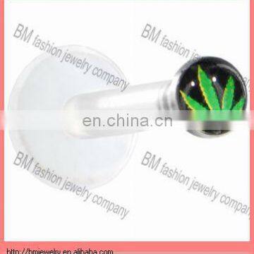 Fashion 16 gauge lip ring acrylic body piercing jewelry