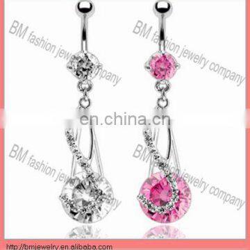 Dangle Belly Rings With Shiny GEM Belly Button Rings Piercing Body Jewelry Wholesale