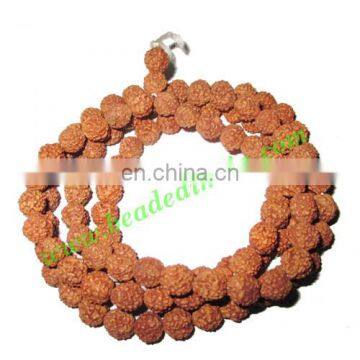Rudraksha Beads String (mala) 4 Mukhi (four Face), Size: 6mm