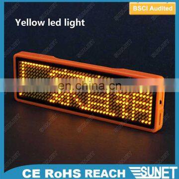 Message Scrolling Usb Rechargeable Led Custom Pin Badge photo-4