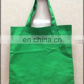 Cheap customized Fashion green cotton canvas shopping bag