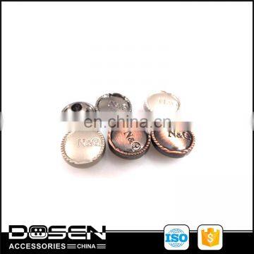 anti brass+ brush effect metal buttons and studs for clothing,shoes decorative metal studs for clothing factory,metal stud boot