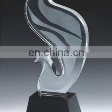 2016 Hot flame crystal trophy award,flame crystal trophy award manufacturer