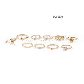 Fashionable Ring Set R06-9686 ， Fashion Ring Sets，Engraved Rings，Metal Alloy Rings photo-2